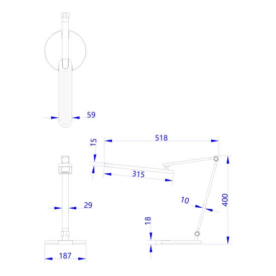ΦΩΤΙΣΤΙΚΟ ΓΡΑΦΕΙΟΥ LED BLAIN PRO HM4454.02 ΜΑΥΡΗ ΒΑΣΗ ABS-ΓΚΡΙ ΑΛΟΥΜΙΝΙΟ 51,8x40Υεκ. ΦΩΤΙΣΤΙΚΟ ΓΡΑΦΕΙΟΥ LED BLAIN PRO HM4454.02 ΜΑΥΡΗ ΒΑΣΗ ABS-ΓΚΡΙ ΑΛΟΥΜΙΝΙΟ 51,8x40Υεκ.