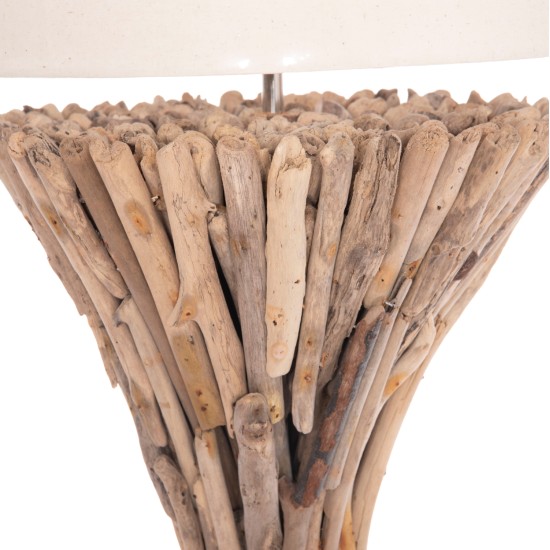 ΔΙΑΚΟΣΜΗΤΙΚΟ ΦΩΤΙΣΤΙΚΟ ΔΑΠΕΔΟΥ ALTAR HM4433 DRIFTWOOD--ΛΕΥΚΟ PVC Φ45x142Υεκ.