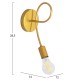 ΑΠΛΙΚΑ ΤΟΙΧΟΥ FRIDRIK HM7399.12 ΜΕΤΑΛΛΟ ΣΕ ΧΡΥΣΟ 12x15,5x28,5Υεκ.