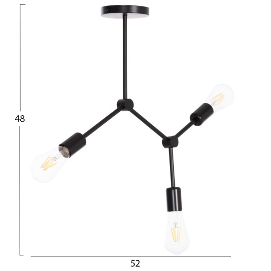 ΦΩΤΙΣΤΙΚΟ ΟΡΟΦΗΣ 3-ΦΩΤΟ LIGHTY HM7404.11 ΜΕΤΑΛΛΟ ΣΕ ΜΑΥΡΟ 52x5x48Υεκ. ΦΩΤΙΣΤΙΚΟ ΟΡΟΦΗΣ 3-ΦΩΤΟ LIGHTY HM7404.11 ΜΕΤΑΛΛΟ ΣΕ ΜΑΥΡΟ 52x5x48Υεκ.