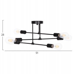 ΦΩΤΙΣΤΙΚΟ ΟΡΟΦΗΣ ΠΟΛΥΦΩΤΟ LIGHTY HM7427.11 ΜΕΤΑΛΛΟ ΣΕ ΜΑΥΡΟ 51x51x23Υεκ. ΦΩΤΙΣΤΙΚΟ ΟΡΟΦΗΣ ΠΟΛΥΦΩΤΟ LIGHTY HM7427.11 ΜΕΤΑΛΛΟ ΣΕ ΜΑΥΡΟ 51x51x23Υεκ.