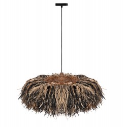 ΦΩΤΙΣΤΙΚΟ ΟΡΟΦΗΣ ORDEM HM4715 ΚΑΠΕΛΟ ΙΝΕΣ SISAL & ΜΠΑΝΑΝΑΣ-ΜΑΥΡΟ & ΦΥΣΙΚΟ Φ75εκ