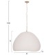ΦΩΤΙΣΤΙΚΟ ΟΡΟΦΗΣ ΚΡΕΜΑΣΤΟ JAYLEN HM4703.02L FIBER CEMENT ΛΕΥΚΟ 65x55x45Υεκ.