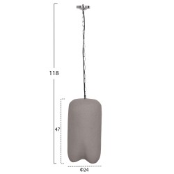 ΦΩΤΙΣΤΙΚΟ ΟΡΟΦΗΣ ΚΡΕΜΑΣΤΟ LOGKY HM4704.03S--FIBER CEMENT ΓΚΡΙ Φ24x47Υεκ ΦΩΤΙΣΤΙΚΟ ΟΡΟΦΗΣ ΚΡΕΜΑΣΤΟ LOGKY HM4704.03S--FIBER CEMENT ΓΚΡΙ Φ24x47Υεκ