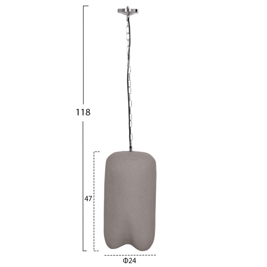 ΦΩΤΙΣΤΙΚΟ ΟΡΟΦΗΣ ΚΡΕΜΑΣΤΟ LOGKY HM4704.03S--FIBER CEMENT ΓΚΡΙ Φ24x47Υεκ ΦΩΤΙΣΤΙΚΟ ΟΡΟΦΗΣ ΚΡΕΜΑΣΤΟ LOGKY HM4704.03S--FIBER CEMENT ΓΚΡΙ Φ24x47Υεκ