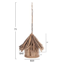 ΦΩΤΙΣΤΙΚΟ ΟΡΟΦΗΣ ΚΡΕΜΑΣΤΟ TREIT HM4874 DRIFTWOOD ΣΕ ΦΥΣΙΚΟ Φ40x73Υεκ [1xΕ27]