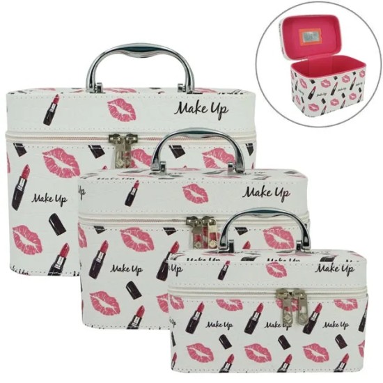 ΜΠΙΖΟΥΤΙΕΡΑ ΜΑKE-UP ΣETx3 L:23x17x15, M:21x13x14, S:19x11x10cm 24/ΚΙΒ ΜΠΙΖΟΥΤΙΕΡΑ ΜΑKE-UP ΣETx3 L:23x17x15, M:21x13x14, S:19x11x10cm 24/ΚΙΒ