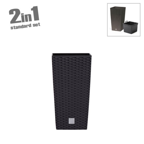 ΚΑΣΠΩ-ΓΛΑΣΤΡΑ (2 ΣΕ 1) ΑΝΘΡΑΚΙ RATO SQUARE ΤΕΤΡΑΓΩΝΗ 26.5x26.5x50cm 1/5KIB ΚΑΣΠΩ-ΓΛΑΣΤΡΑ (2 ΣΕ 1) ΑΝΘΡΑΚΙ RATO SQUARE ΤΕΤΡΑΓΩΝΗ 26.5x26.5x50cm 1/5KIB