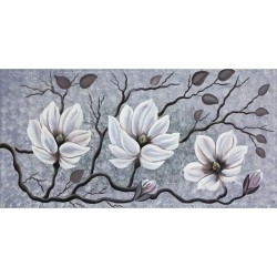 ΠΙΝΑΚΑΣ ΚΑΜΒΑΣ ΜΑΝΩΛΙΕΣ ΓΚΡΙ - 115x55cm 1/ΚΙΒ ΠΙΝΑΚΑΣ ΚΑΜΒΑΣ ΜΑΝΩΛΙΕΣ ΓΚΡΙ - 115x55cm 1/ΚΙΒ
