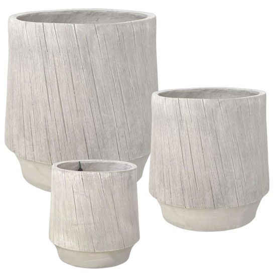 FIBERCLAY ΚΑΣΠΩ ΣΕΤ/3 ΜΠΕΖ ΞΥΛΟ - S:Φ32.5x32.5,M:Φ32.5x32.5, L:Φ45x45cm 1/ΚΙΒ