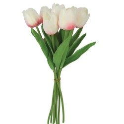 ΜΠΟΥΚΕΤΟ ΤΟΥΛΙΠΕΣ ΛΕΥΚΟ/ΡΟΖ REAL TOUCH - Υ34cm 48/288KIB ΜΠΟΥΚΕΤΟ ΤΟΥΛΙΠΕΣ ΛΕΥΚΟ/ΡΟΖ REAL TOUCH - Υ34cm 48/288KIB