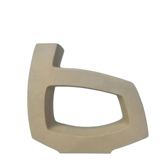 ΚΕΡΑΜΙΚΟ ΒΑΖΟ ΜΙΝΙΜΑΛ ΜΠΕΖ ΑΜΜΟΥ - 38.5x9x34.5cm 4/ΚΙΒ