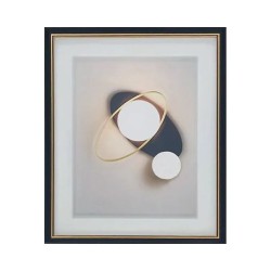 ΠΙΝΑΚΑΣ ΣΕ ΜΑΥΡΗ ΚΟΡΝΙΖΑ ΜΕ ΓΥΑΛΙ - 3D ΚΥΚΛΟΙ ΑΦΗΡΗΜΕΝΟ - 41x51cm 15/ΚΙΒ ΠΙΝΑΚΑΣ ΣΕ ΜΑΥΡΗ ΚΟΡΝΙΖΑ ΜΕ ΓΥΑΛΙ - 3D ΚΥΚΛΟΙ ΑΦΗΡΗΜΕΝΟ - 41x51cm 15/ΚΙΒ