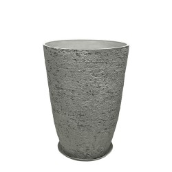 STONE POLYRESIN ΚΑΣΠΩ ΜΕ ΠΙΑΤΟ ΓΚΡΙ ΦΘΑΡΜΕΝΟΣ ΒΡΑΧΟΣ ΜΕΣΑΙΟ - Φ43x60cm