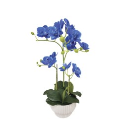 ΜΠΛΕ ΟΡΧΙΔΕΑ REAL TOUCH ΣΕ ΚΑΣΠΩ (3 ΚΛΑΔΙΑ, 15 ΑΝΘΗ) - Y45cm 4/24ΚΙΒ