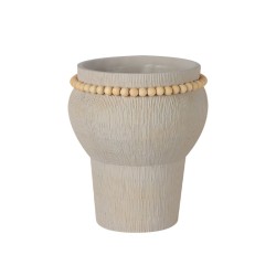 ΚΑΣΠΩ ΤΣΙΜΕΝΤΕΝΙΟ ΜΠΕΖ ΒΑΖΟ ΜΕ ΧΑΝΤΡΕΣ  Φ21x24cm - 1/4ΚΙΒ