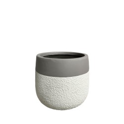 ΚΑΣΠΩ FIBERCLAY ΓΚΡΙ/ΕΚΡΟΥ ΣΤΡΟΓΓΥΛΟ ΜΙΚΡΟ - Φ29x26cm