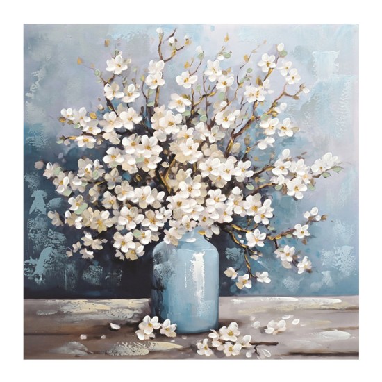 ΠΙΝΑΚΑΣ ΚΑΜΒΑΣ ΒΑΖΟ ΜΕ ΜΑΡΓΑΡΙΤΕΣ - 80x80cm 8/KIB ΠΙΝΑΚΑΣ ΚΑΜΒΑΣ ΒΑΖΟ ΜΕ ΜΑΡΓΑΡΙΤΕΣ - 80x80cm 8/KIB