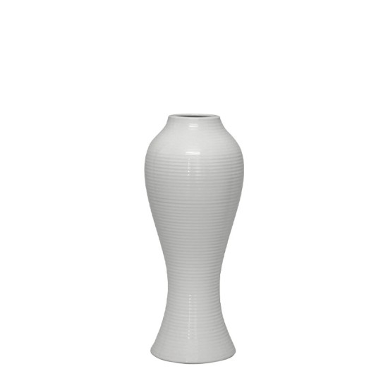 ΒΑΖΟ ΛΕΥΚΟ ΚΕΡΑΜΙΚΟ ΚΑΜΠΥΛΩΤΟ - 14.5x35cm 1/12ΚΙΒ ΒΑΖΟ ΛΕΥΚΟ ΚΕΡΑΜΙΚΟ ΚΑΜΠΥΛΩΤΟ - 14.5x35cm 1/12ΚΙΒ
