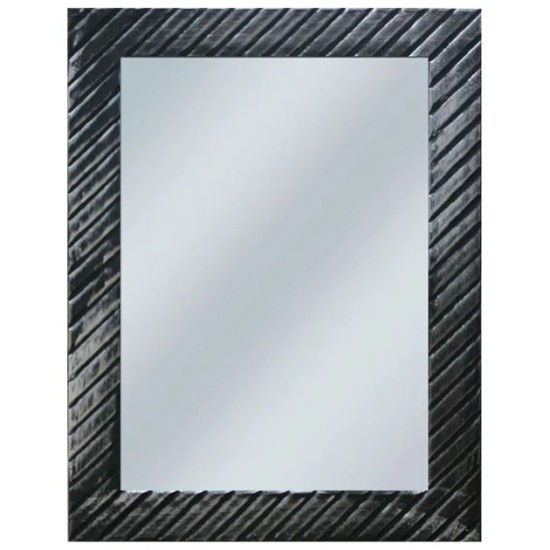 ΚΑΘΡΕΦΤΗΣ ΜΕ ΞΥΛΙΝΟ ΚΑΔΡΟ - ΜΑΥΡΟ ΜΕ ΡΙΓΑ 60x80cm. 1/12ΚΙΒ