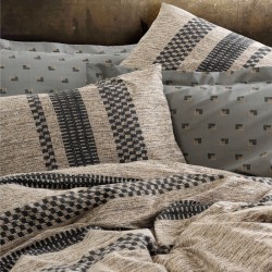 Σετ παπλωματοθήκη Arlo Cotton Box 4 τμχ Διπλή (200x220) χρώμα καφέ - γκρι Σετ παπλωματοθήκη Arlo Cotton Box 4 τμχ Διπλή (200x220) χρώμα καφέ - γκρι