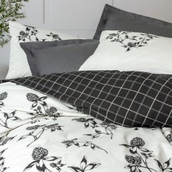 Σετ παπλωματοθήκη Ohia Cotton Box 4 τμχ Διπλή (200x220) χρώμα ανθρακί Σετ παπλωματοθήκη Ohia Cotton Box 4 τμχ Διπλή (200x220) χρώμα ανθρακί