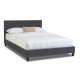 Κρεβάτι Flat Megapap υφασμάτινο χρώμα ανθρακί 150x200εκ. Κρεβάτι Flat Megapap υφασμάτινο χρώμα ανθρακί 150x200εκ.