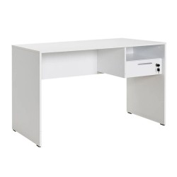 Γραφείο εργασίας με κλειδαριά Concept Megapap χρώμα λευκό 120x60x75εκ.