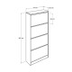 Παπουτσοθήκη Flat Duo Megapap 24 ζευγών χρώμα λευκό 73x26x157εκ.
