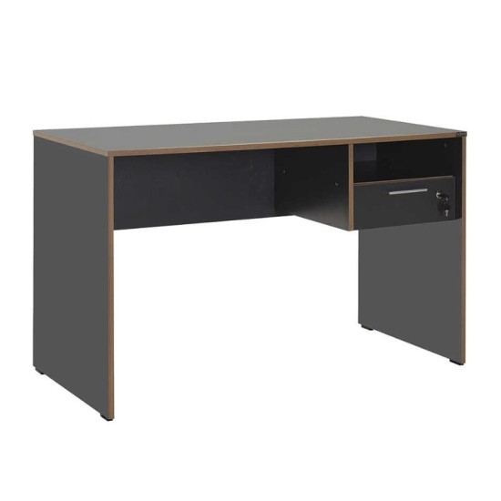 Γραφείο εργασίας με κλειδαριά Concept Megapap χρώμα ανθρακί 120x60x75εκ.