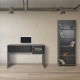 Γραφείο εργασίας με κλειδαριά Concept Megapap χρώμα ανθρακί 120x60x75εκ.