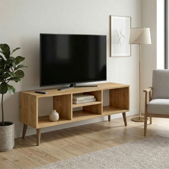 Έπιπλο τηλεόρασης Loren Megapap χρώμα sapphire oak 120x30x40εκ. Έπιπλο τηλεόρασης Loren Megapap χρώμα sapphire oak 120x30x40εκ.
