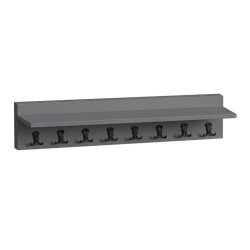 Κρεμάστρα τοίχου Vettini Megapap χρώμα ανθρακί 100x12x20εκ.