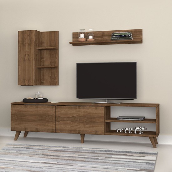 Σύνθεση τηλεόρασης Orion Megapap χρώμα καρυδί 180x35x47εκ. Σύνθεση τηλεόρασης Orion Megapap χρώμα καρυδί 180x35x47εκ.