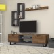 Σύνθεση τηλεόρασης Lonsa Megapap χρώμα καρυδί - ανθρακί 160x35x40εκ. Σύνθεση τηλεόρασης Lonsa Megapap χρώμα καρυδί - ανθρακί 160x35x40εκ.