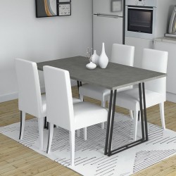 Τραπέζι Gable Megapap χρώμα γκρι σκυροδέματος 140x80x76εκ.