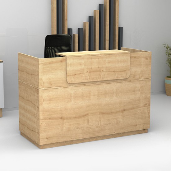Γραφείο υποδοχής - reception Lemmon Megapap χρώμα φυσικό οξιάς 160x70x110εκ. Γραφείο υποδοχής - reception Lemmon Megapap χρώμα φυσικό οξιάς 160x70x110εκ.