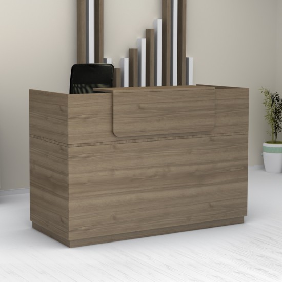 Γραφείο υποδοχής - reception Lemmon Megapap χρώμα καρυδί 160x70x110εκ. Γραφείο υποδοχής - reception Lemmon Megapap χρώμα καρυδί 160x70x110εκ.