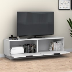 Έπιπλο τηλεόρασης Lisa Megapap χρώμα λευκό 140x35x43cm. Έπιπλο τηλεόρασης Lisa Megapap χρώμα λευκό 140x35x43cm.