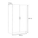 Ντουλάπα ρούχων Victoria Megapap δίφυλλη χρώμα λευκό 100x60x181εκ. Ντουλάπα ρούχων Victoria Megapap δίφυλλη χρώμα λευκό 100x60x181εκ.