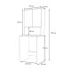 Έπιπλο πλυντηρίου Cozen Megapap χρώμα φυσικό οξιάς 65x60x178εκ. Έπιπλο πλυντηρίου Cozen Megapap χρώμα φυσικό οξιάς 65x60x178εκ.