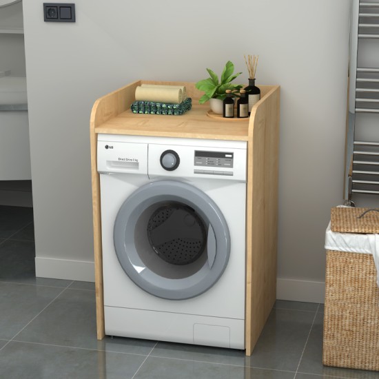 Έπιπλο πλυντηρίου Toren Megapap χρώμα φυσικό οξιάς 65x60x100εκ. Έπιπλο πλυντηρίου Toren Megapap χρώμα φυσικό οξιάς 65x60x100εκ.