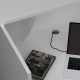 Γραφείο υποδοχής - reception Gemini Megapap χρώμα λευκό 120x70x110εκ.