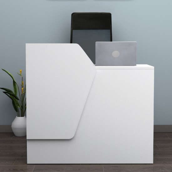 Γραφείο υποδοχής - reception Merlin Megapap χρώμα λευκό 110x50x101,8εκ. Γραφείο υποδοχής - reception Merlin Megapap χρώμα λευκό 110x50x101,8εκ.