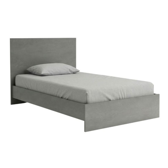 Κρεβάτι Troy Megapap χρώμα γκρι σκυροδέματος 120x200εκ. Κρεβάτι Troy Megapap χρώμα γκρι σκυροδέματος 120x200εκ.