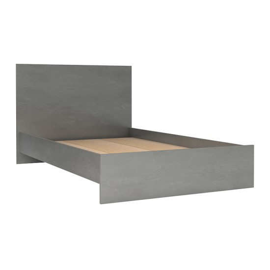 Κρεβάτι Troy Megapap χρώμα γκρι σκυροδέματος 120x200εκ. Κρεβάτι Troy Megapap χρώμα γκρι σκυροδέματος 120x200εκ.