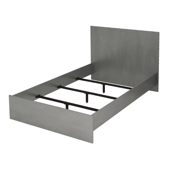 Κρεβάτι Troy Megapap χρώμα γκρι σκυροδέματος 120x200εκ. Κρεβάτι Troy Megapap χρώμα γκρι σκυροδέματος 120x200εκ.
