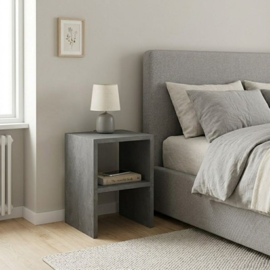 Κομοδίνο - Τραπεζάκι βοηθητικό Smile Megapap χρώμα γκρι σκυροδέματος 30x30x40εκ. Κομοδίνο - Τραπεζάκι βοηθητικό Smile Megapap χρώμα γκρι σκυροδέματος 30x30x40εκ.