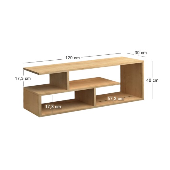 Έπιπλο τηλεόρασης Forever Megapap χρώμα φυσικό οξιάς 120x30x40cm. Έπιπλο τηλεόρασης Forever Megapap χρώμα φυσικό οξιάς 120x30x40cm.