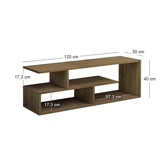 Έπιπλο τηλεόρασης Forever Megapap χρώμα καρυδί 120x30x40cm. Έπιπλο τηλεόρασης Forever Megapap χρώμα καρυδί 120x30x40cm.